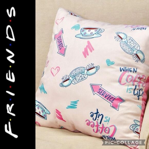 Friends TV Show Central Perk Pink Pillow Cover - Picture 7 of 9